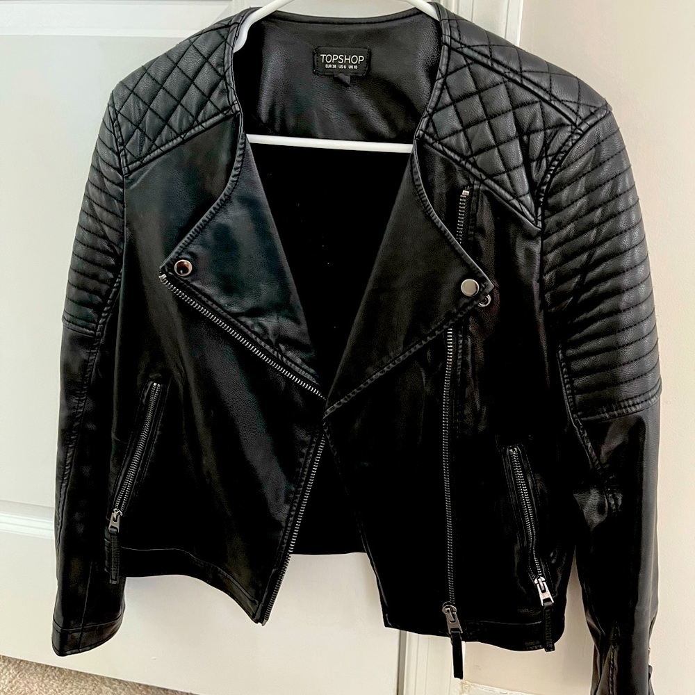 Top shop faux leather jacket